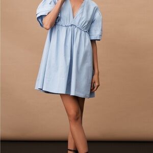 Anthropologie Maeve blue party dress - above knee